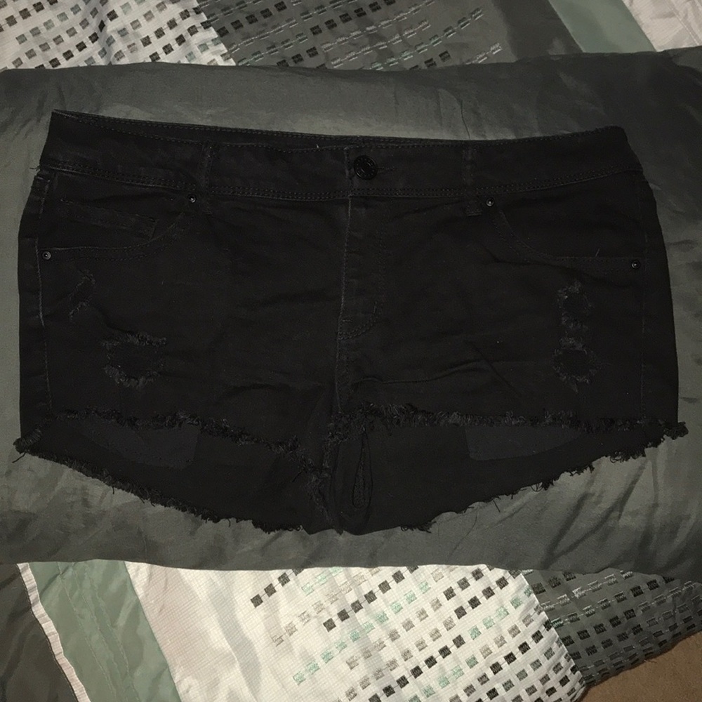 Black short shorts